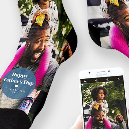 Personalised Father's Day Full Photo Socks