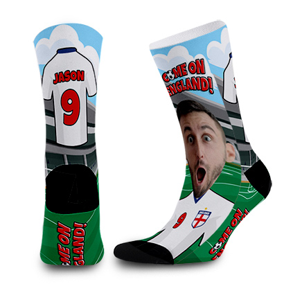 Personalised Photo Upload England Football Socks
