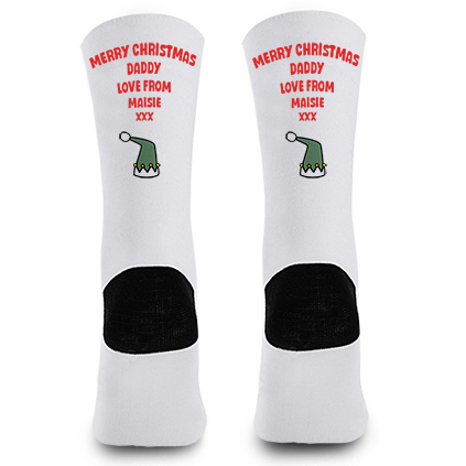 Personalised Photo Upload Christmas Elf Socks
