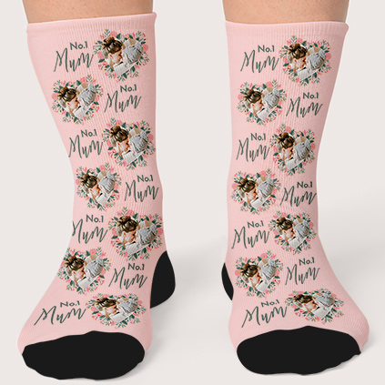 Personalised No1 Mum Floral Socks