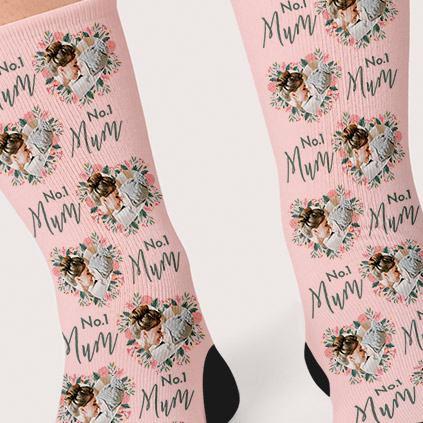 Personalised No1 Mum Floral Socks