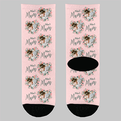 Personalised No1 Mum Floral Socks
