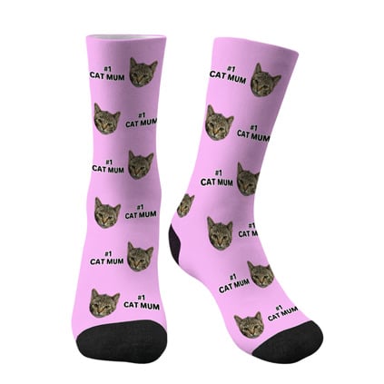 Personalised Photo Face Socks With Message