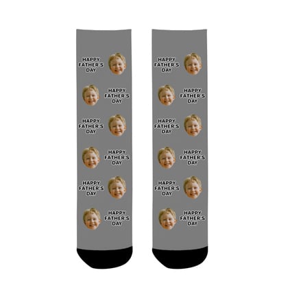 Personalised Photo Face Socks With Message