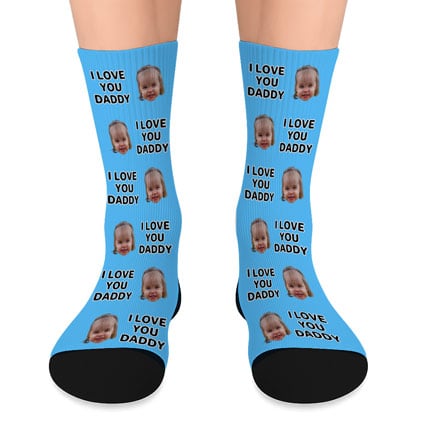 Personalised Photo Face Socks With Message