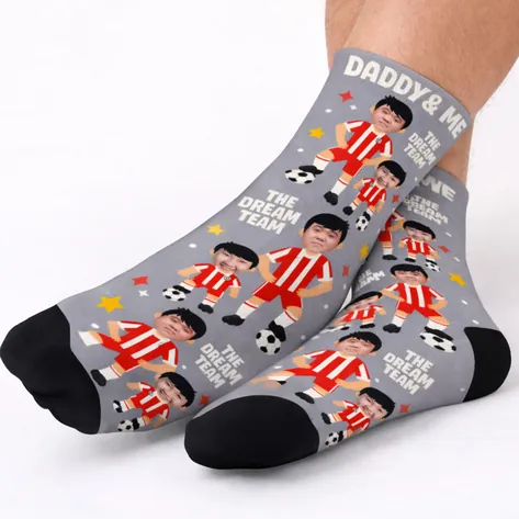 Photo Daddy And Me Football Socks