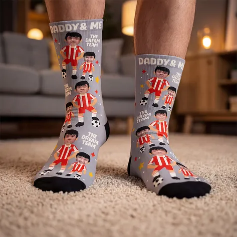 Photo Daddy And Me Football Socks