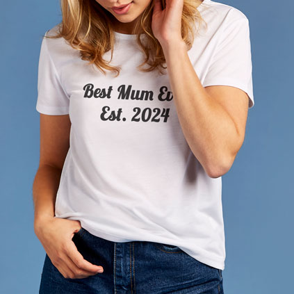 Personalised T-Shirt Any Message Choose Font