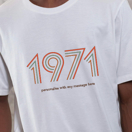 Personalised 1970's Retro T-Shirt Choose Any Year