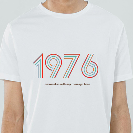 Personalised 1970's Retro T-Shirt Choose Any Year
