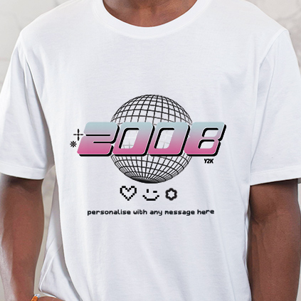 Personalised 2000's Retro T-Shirt Choose Any Year