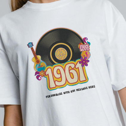 Personalised 1960's Retro T-Shirt Choose Any Year