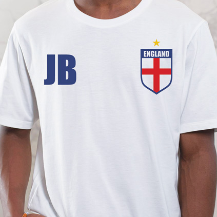 Personalised Mens England Football Supporters T-Shirt
