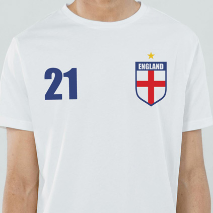 Personalised Mens England Football Supporters T-Shirt