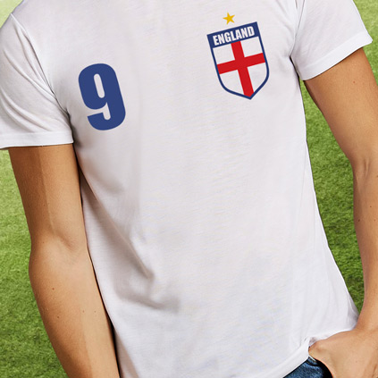 Personalised Mens England Football Supporters T-Shirt