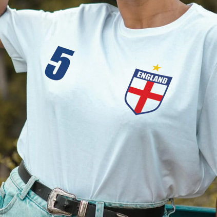 Personalised Women's England Football Supporters T-Shirt