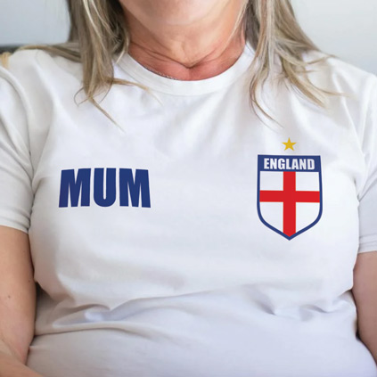 Personalised Women's England Football Supporters T-Shirt