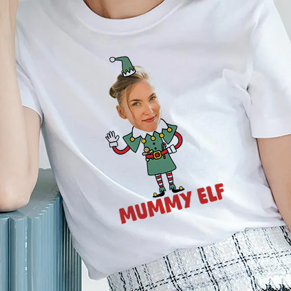 Personalised Elf Photo T-Shirt