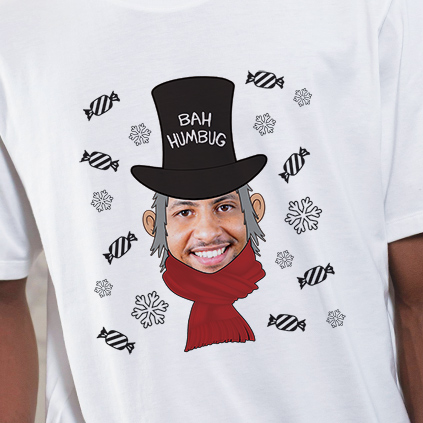 Personalised Bah Humbug Photo T-Shirt