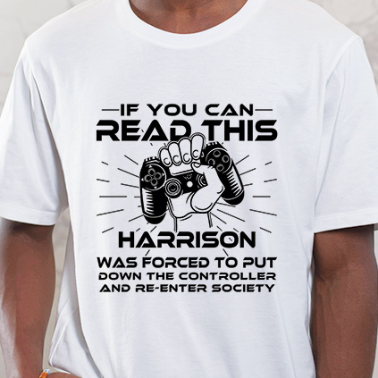 Personalised Forced To Re-enter Society Gamer T-Shirt