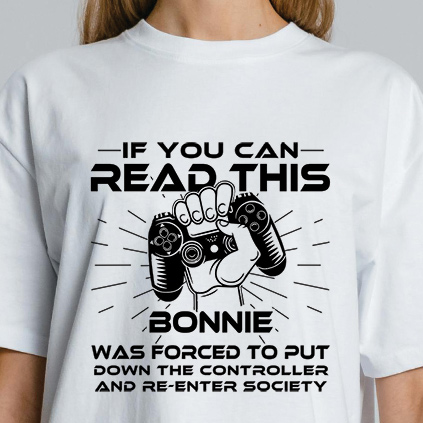 Personalised Forced To Re-enter Society Gamer T-Shirt