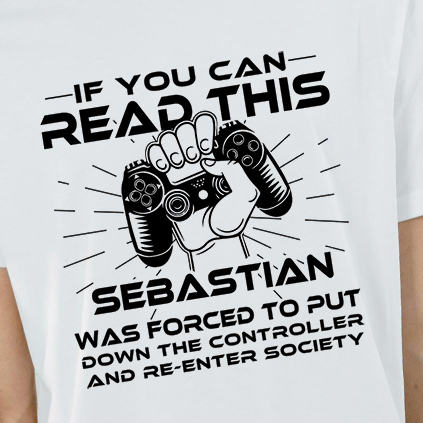 Personalised Forced To Re-enter Society Gamer T-Shirt