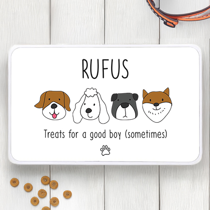 Personalised Dog Doodle Treats Tin