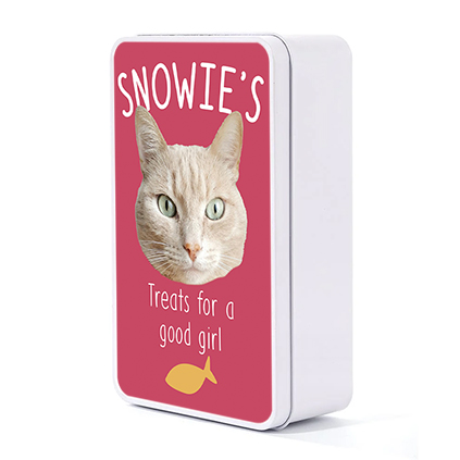 Photo Cutout Cat Face Emergency Snacks Tin