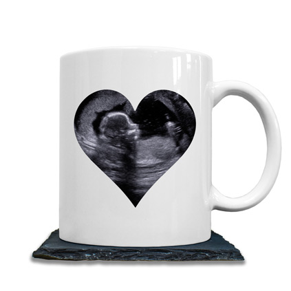 Personalised Mug - Love Heart Baby Scan