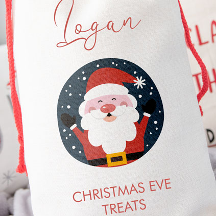 Personalised Childrens Santa Sack - Santa Claus