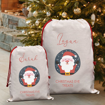 Personalised Childrens Santa Sack - Santa Claus