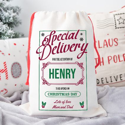 Personalised Christmas Santa Sack - Special Delivery