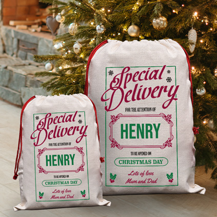 Personalised Christmas Santa Sack - Special Delivery