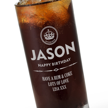 Personalised Spiced Rum Highball Glass