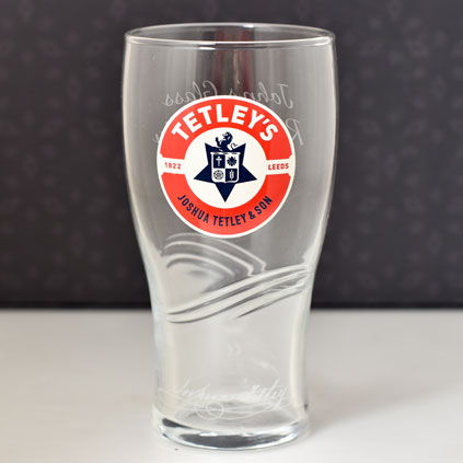 Personalised Tetley's Pint Glass