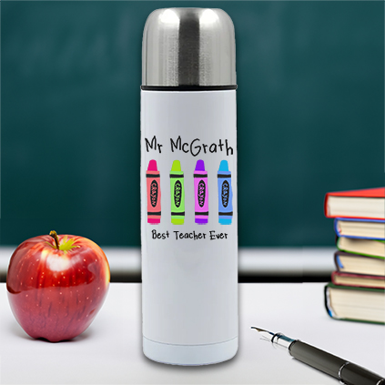 Personalised 26oz Crayon Flask for Teachers