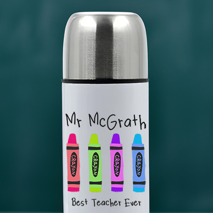 Personalised 26oz Crayon Flask for Teachers