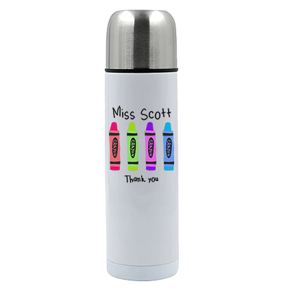 Personalised 26oz Crayon Flask for Teachers