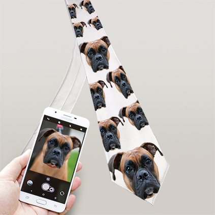 Photo Upload Pet Face Cutout Tie
