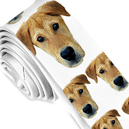 Photo Upload Pet Face Cutout Tie