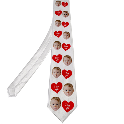 Photo Upload I Love You Heart Tie
