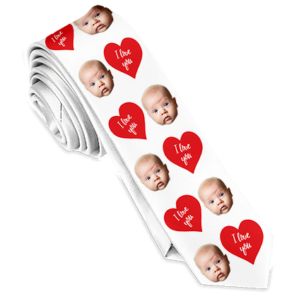 Photo Upload I Love You Heart Tie