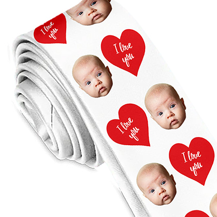 Photo Upload I Love You Heart Tie