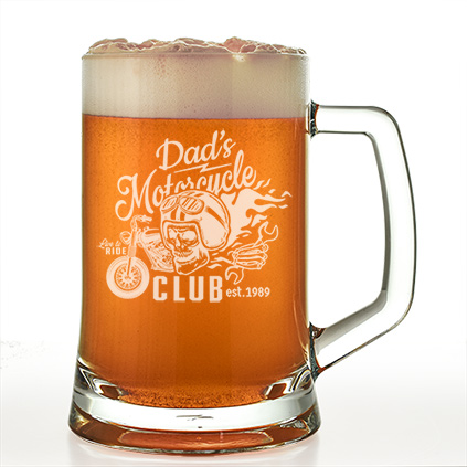 Personalised Name's Motorcycle Club Pint Glass