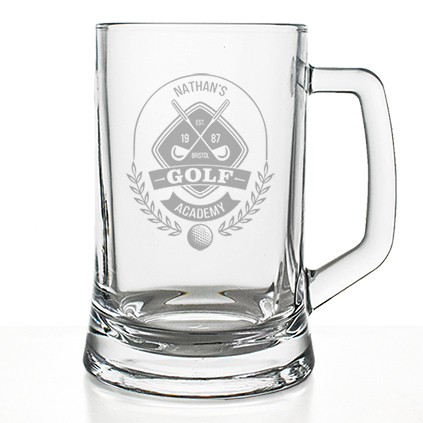 Personalised Name's Golf Academy Pint Tankard