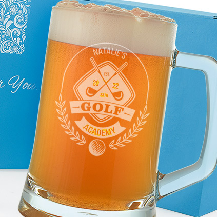 Personalised Name's Golf Academy Pint Tankard