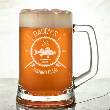 Personalised Name's Fishing Club Pint Tankard