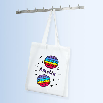 Personalised Pop It Fidget Tote Bag Any Name