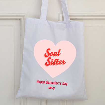 Personalised Galentine's Soul Sister Tote Bag