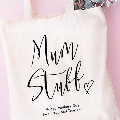 Personalised Mum Stuff Tote Bag